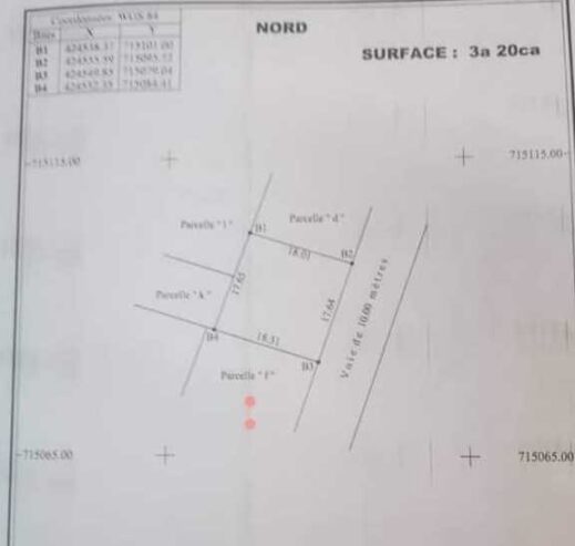 parcelle de 320m2 déja recasée à calavi ahossougbeta