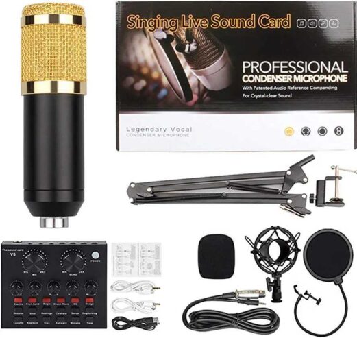Microphone +carte son et assessoires