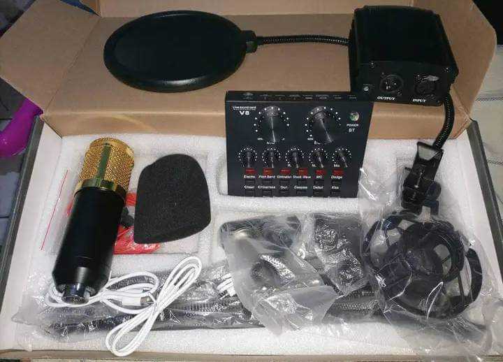 Microphone +carte son et assessoires