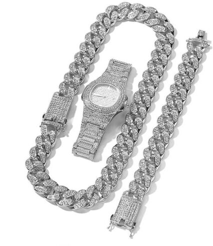 Collier chaines + montres