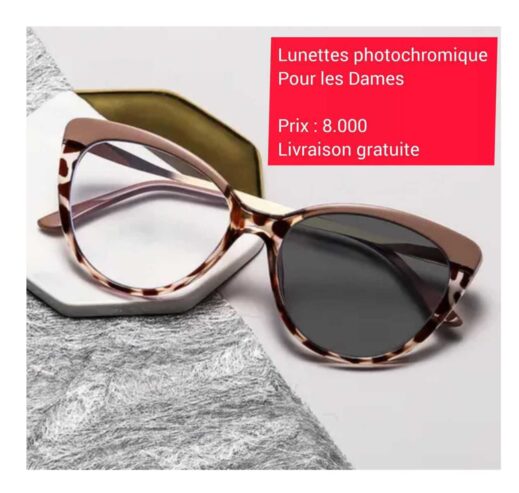 Lunettes photochromique pour dame