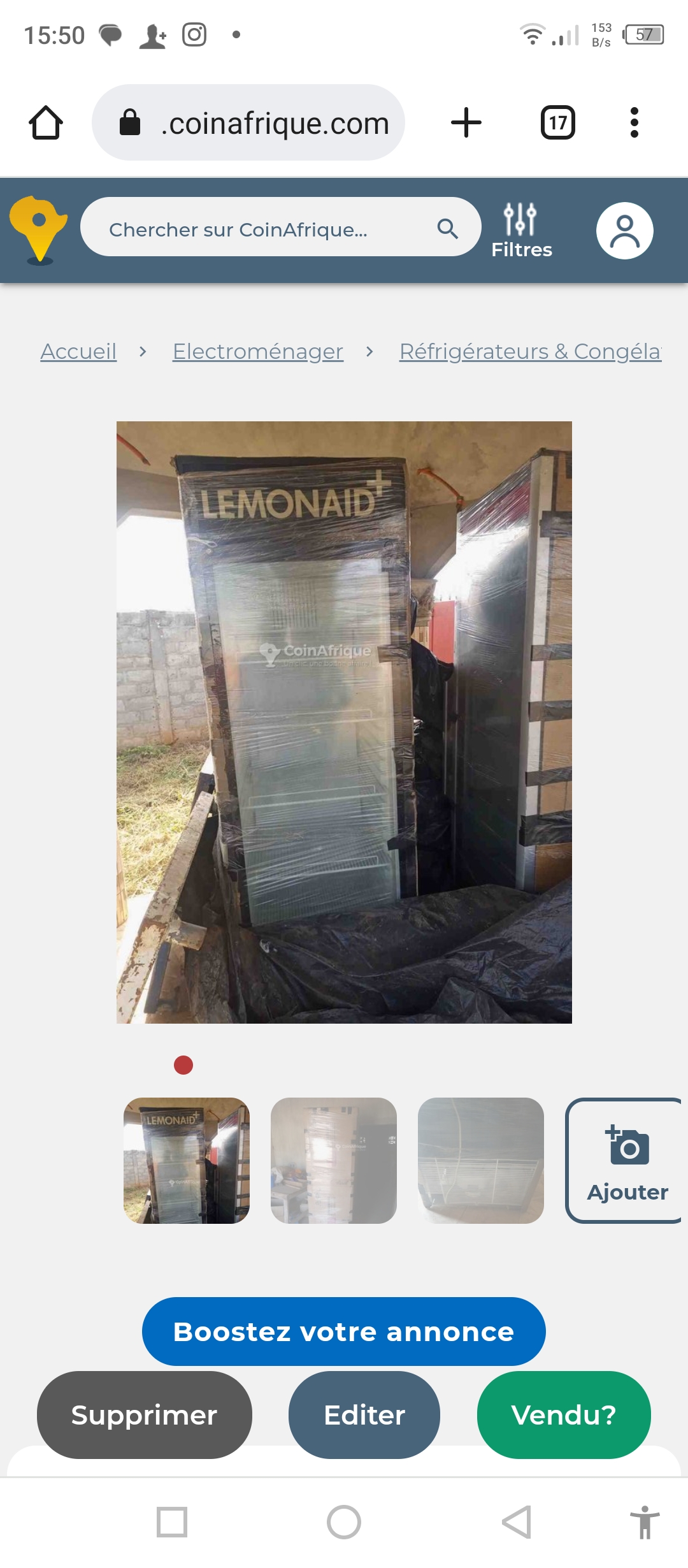 Réfrigérateur LEMONAID+