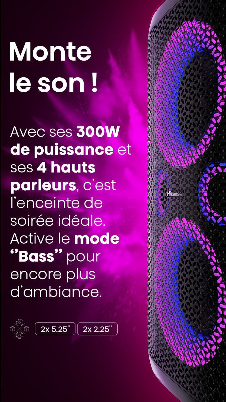 ENCEINTE DE SOIRÉE BLUETOOTH PORTABLE PARTY ROCKER