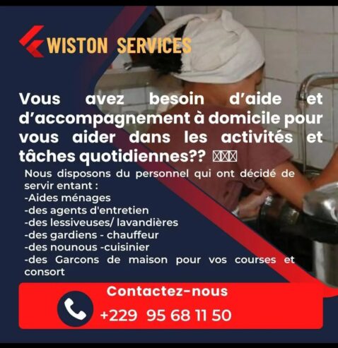 Domestique disponible chez wiston services