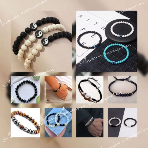 Bracelets en perles et en pierres