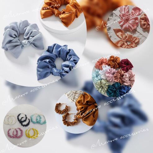 Chouchous et boucles d’oreilles scrunchies