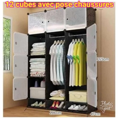 Armoire démontable en cube