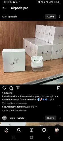 Ecouteurs Airpods Pro 1 et 2