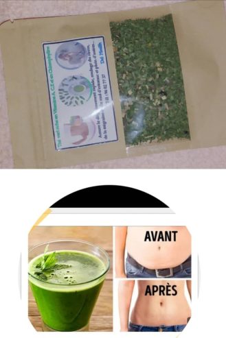 Produits cosmétiques et thé ventre plat