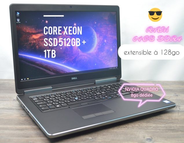 DELL PRECISION 7720 CORE XEON NVIDIA QUADRO 8GO