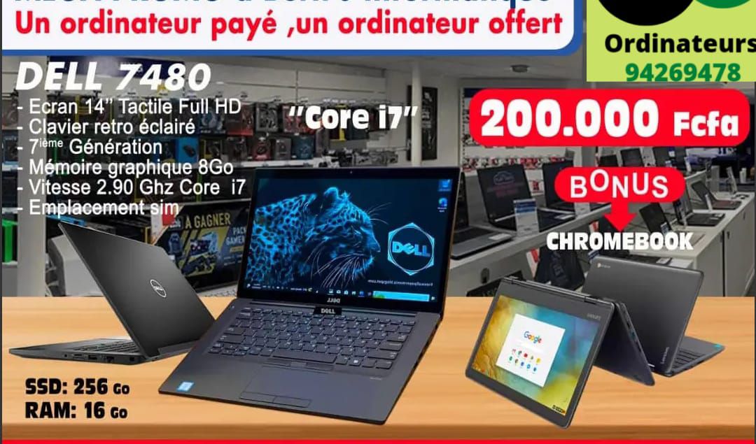 01 ORDINATEUR DELL ACHETER, 01 CHROMEBOOK OFFERT E