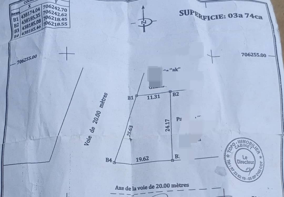 Terrain trapèze à Akpakpa agbato